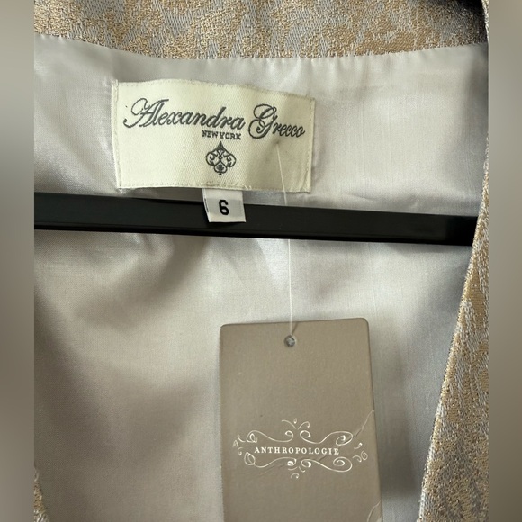 Alexandra Grecco @ Anthropologie Cap Sleeve Cropped Jacket size 6 - Picture 2 of 6